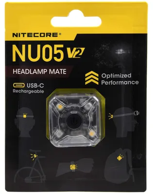 Produktbild von Nitecore NU05 V2 Mini LED Signal-Leuchte, Outdoor Lampe, Stirnlampe, USB-C