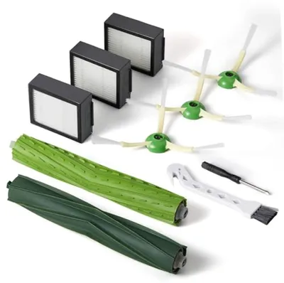 Produktbild von PromoHome® Ersatzset für iRobot Roomba E/I/J Serie - 2 Gummibürsten, 3 HEPA-Filter, 3 Seitenbürsten, Reinigungsbürste &