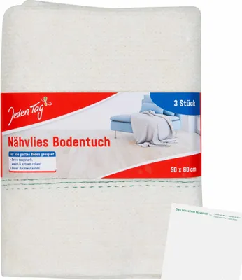 Produktbild von Jeden Tag Nähvlies-Bodentuch 50x60cm (3Stk Packung) + usy Block