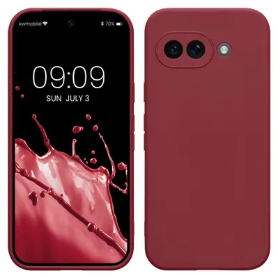 Produktbild von kwmobile Handyhülle für Google Pixel 9a Hülle - weiches Handy Silikon Case - Schutzhülle Cover - Bordeaux Violett