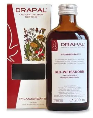 Produktbild von Weissdornbeeren  Pflanzensaft Drapal 200 ml