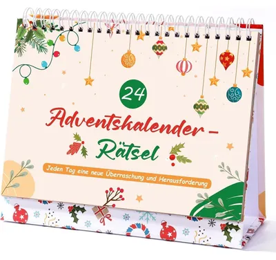 Productafbeelding van Adventskalender met raadsels, met 24 raadsels voor volwassenen en kinderen