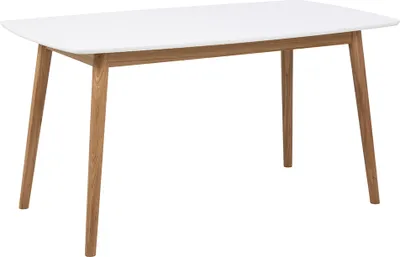 Image de Smuk Table à manger 150 cm Elain Blanc