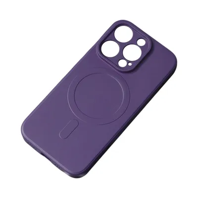 Immagine prodotto di Custodia in silicone MagSafe compatibile con iPhone 15 Plus Viola