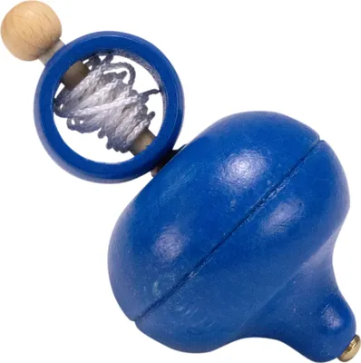 Obrázek produktu pro Modrý dřevěný spinning top - samonavíjecí spinning top - 6420-b