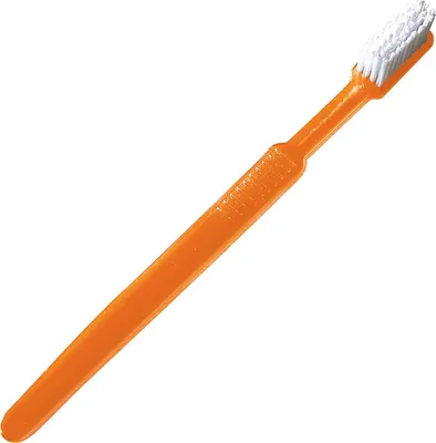 Produktbild von megro Ratiomed Einmal-Zahnbürste mit Zahnpasta 100 Stück orange