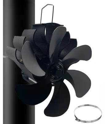 Obrázok produktu pre Ventilátor s 6 lopatkami pre krb, energeticky úsporný a tichý