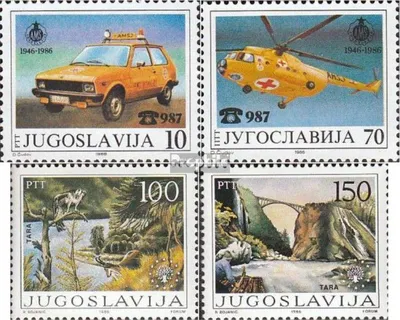 Produktbild von Briefmarken Jugoslawien 1986 Mi 2146-2147,2148-2149 (kompl.Ausg.) postfrisch Automobilverband