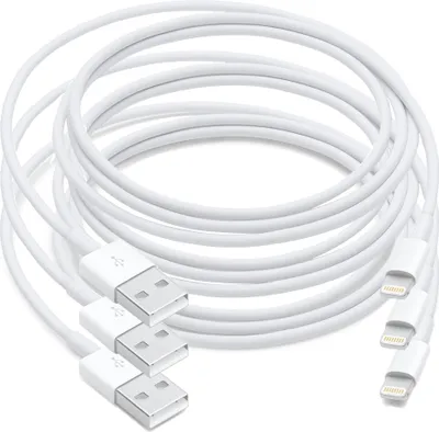 Produktbild von MMOBIEL 3x USB auf 8 pin Lightning Kabel Aufladekabel für iPhone, iPad und iPod