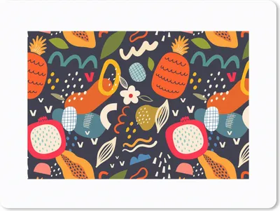 Produktbild von MuchoWow® Mauspad Mousepad Ananas - Obst - Blume - Birne 23x19 cm - Mousepads - Maus Mat - Pad - Mausunterlage - Schreibtischunterlage - Mauspad