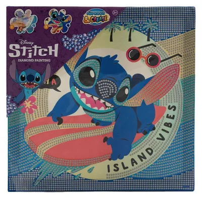 Produktbild von Canenco 622067 Stitch - Diamantenbild mit Rahmen XL