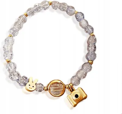Produktbild von ARMBAND-CHARMS Kristalle KANINCHENKAMERA 105