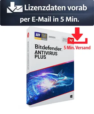 Produktbild von Bitdefender Antivirus Plus (5 PC - 2 Jahre) EU ESD Antivirus Sicherheit 5 Min. Versand als Download per Mail