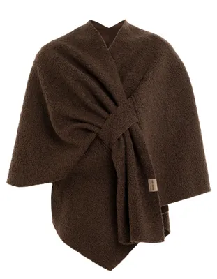 Imagen del producto de Knit Factory: Chaleco tejido, color marrón oscuro, talla única