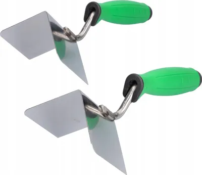 Image de Truelle d'angle 80*60 acier inoxydable, poignée en caoutchouc