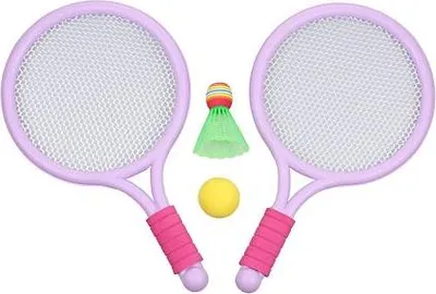 Zdjęcie produktu dla Merco Racket Ball Games zestaw kijów z piłeczkami fioletowe opakowanie 1 zestaw