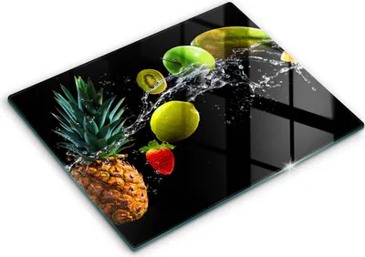 Produktbild von Abdeckung Glas - Küchenabdeckung - 40x52 cm - Abdeckplatte - Früchte im Wasser