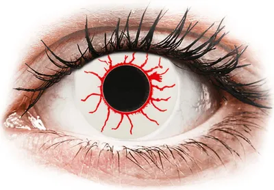 Produktbild von CRAZY LENS - Red Viper - Tageslinsen mit Stärke (2 Linsen) Stärke: +0.50, BC: 8.60, DIA: 14.20
