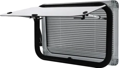 Zdjęcie produktu dla Okno wyjściowe do kampera, trwała konstrukcja aluminiowa, nowoczesna estetyka, kolor kości słoniowej