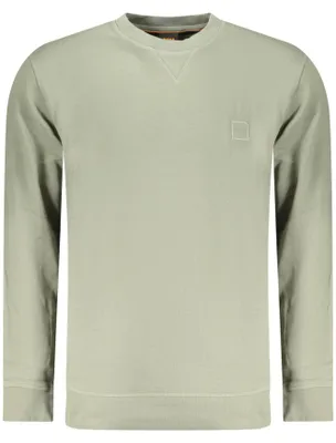 Produktbild von Grüner Pullover für Herren - Langarm, Rundhals, mit Applikation