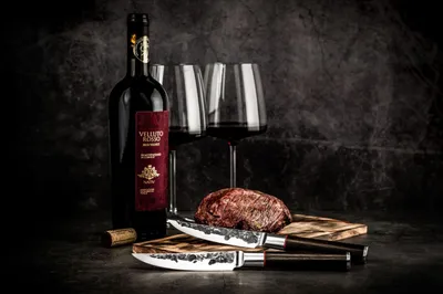 Immagine prodotto di Set di coltelli da bistecca, Forged Sebra, 4 pezzi, acciaio giapponese 440C, manico in legno Dalbergia, lunghezza lama 11,5 cm
