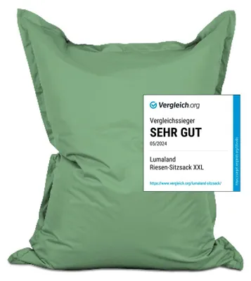 Produktbild von LUMALAND Sitzsack Classic XXL (380 L) - In- & outdoor - Pastell Grün