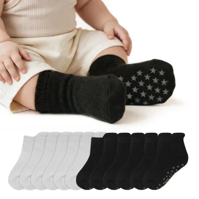 Produktbild von Yalion 12 Paar Stoppersocken Kinder ABS Antirutschsocken, Baumwolle Rutschfeste Socken für Kleinkinder Jungen Mädchen, Krabbelsocken Baby 2-3 Jahre