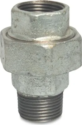 Produktbild von Gewindefitting Temperguss Verschraubung Typ Flach 2" IG x 2" AG