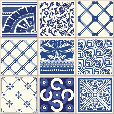 Zdjęcie produktu dla Samoprzylepne naklejki na płytki do kuchni i łazienki – 9 naklejek Azulejos Bartolomeo – 9 naklejek o wymiarach 15 x 15 cm