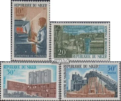 Produktbild von Briefmarken Niger 1966 Mi 141-144 (kompl.Ausg.) postfrisch Zementwerke Malbaza