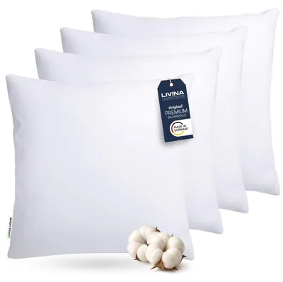 Produktbild von Livina Home Premium Kopfkissen 100% Baumwollehülle, 8080 cm, 4er-Set