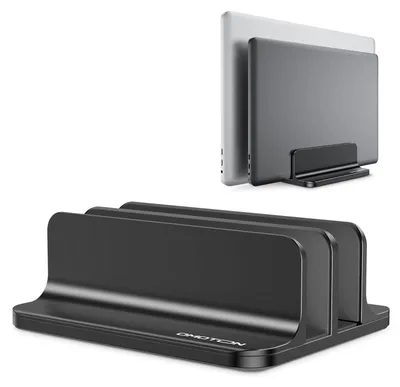 Productafbeelding van Dubbele Laptopstandaard met Verstelbare Houder tot 17.3 Inch