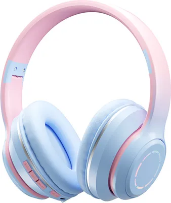Produktbild von Kabelloser BT-Kopfhoerer, modisches Headset mit integriertem Mikrofon, kabelgebunden und unterstuetzt Speicherkarte fuer Telefone, Tablets, PC, Laptop, Jungen, Maedchen, Freunde, Gaming