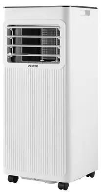 Produktbild von Mobile Klimaanlage, 7000 BTU, 2 kW, 3-in-1-Standgerät, LED-Touchpanel und Fernbedienung, 24-Stunden-Timer, Kühl-/Luftentfeuchtungs-/Ventilator-Modus für Innenräume, weiß,