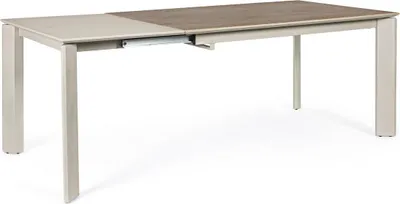 Produktbild von Ausziehtisch Briva 140-200 x 76 x 90 cm Stahl und Keramik Grau, Taupe