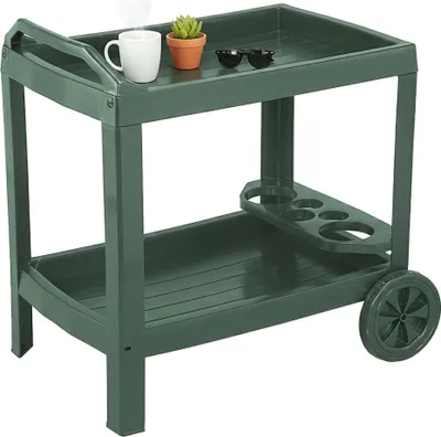 Produktbild von Chidester - Wagen, 53x74x73h cm Grün, 2 Ablagen Italy