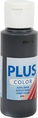 Image de Plus Couleur peinture acrylique noire, 60 ml