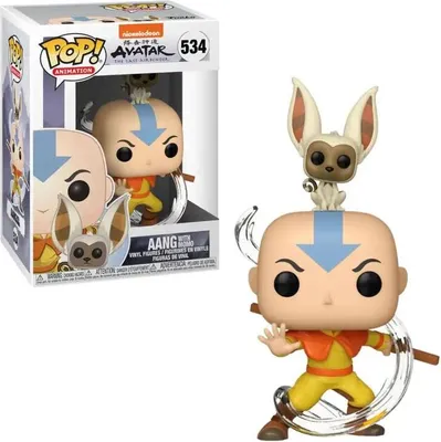 Immagine prodotto di Avatar l'ultimo dominatore dell'aria - Aang con Momo 534 - Funko Pop! Figura in vinile
