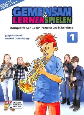 Produktbild von Lehrbuch für Bläserklasse und Instrumentalunterricht, Serie Gemeinsam lernen + spielen 1, von Jaap Kastelein