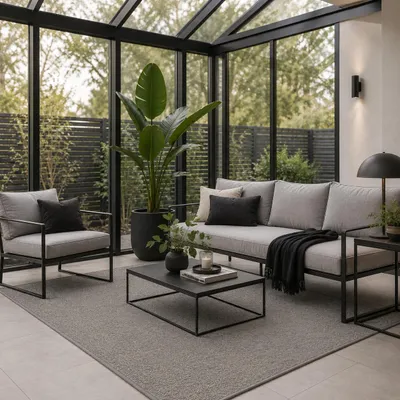 Produktbild von Natur Sisal-Optik Teppich Taff Grau, Größe:80x200 cm