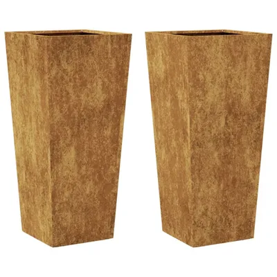 Obrázek produktu pro Zahradní truhlíky 2 ks 35x35x75 cm povětrnostně odolná ocel