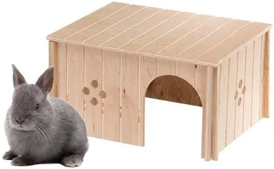 Productafbeelding van Houten Huis voor Kleine Dieren met Ventilatie