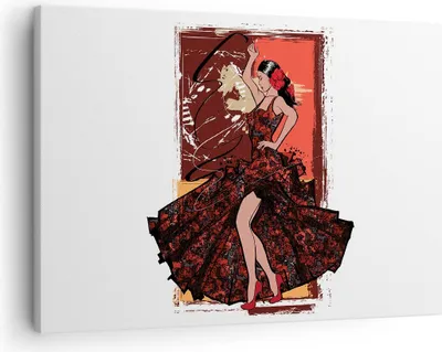 Produktbild von Bild auf Leinwand - Leinwandbild - Tanz Tänzer - 70x50cm - Wand Bild - Wanddeko - Wandbilder - Leinwanddruck - Bilder - Kunstdruck - Wanddekoration - Leinwand bilder - Wandkunst - AA70x50-4123