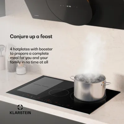 Obrázek produktu pro Klarstein Delicatessa 77 Hybrid, indukční varná deska, 7000 W, 4 zóny, černá