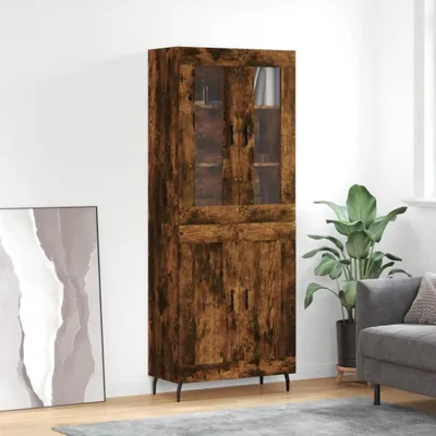 Produktbild von vidaXL Highboard Räuchereiche 69,5x34x180 cm Holzwerkstoff