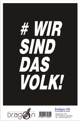 Produktbild von Aufkleber / Autoaufkleber - JDM / Die cut / Auto / OEM - Wir sind das volk! - 150x100mm silber - Heckscheibe / Heckscheibenaufkleber