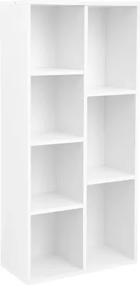 Immagine prodotto di In And OutdoorMatch Libreria Wendell - 7 scomparti - Libreria bianca - Soggiorno, camera da letto e camera dei bambini - Legno - MDF-Uitzoeken