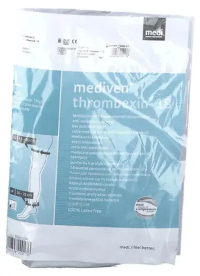 Produktbild von mediven thrombexin 18 Größe L mit Haftband, 2 St. Strümpfe