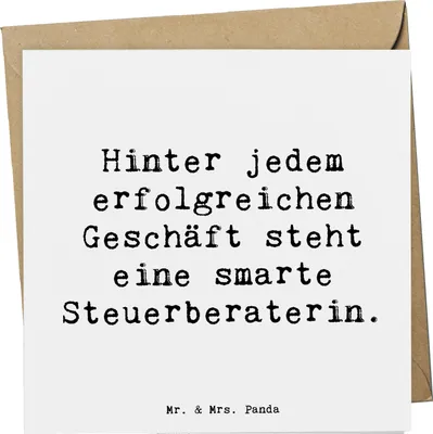 Produktbild von Mr. & Mrs. Panda Glückwunschkarte Spruch Steuerberaterin Erfolg - Weiß - Geschenk, Wertschätzung, Klappkarte, Berufsliebe, Beruf, Danke, anlasskarte, Grußkarte, Berufe