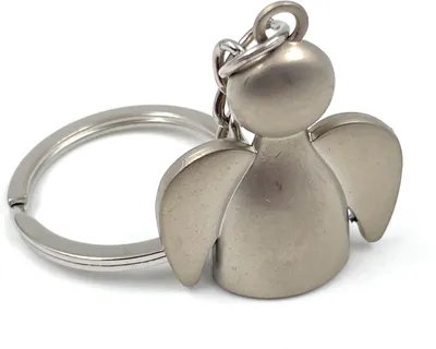 Image de Onwomania Ange gardien Porte-clés métal porte-bonheur en boîte cadeau alu, idéal pour offrir en cadeau